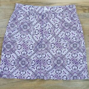 ☔️🔹️Croft & Barrow Purple & White Print Stretch Classic Skort Size 6